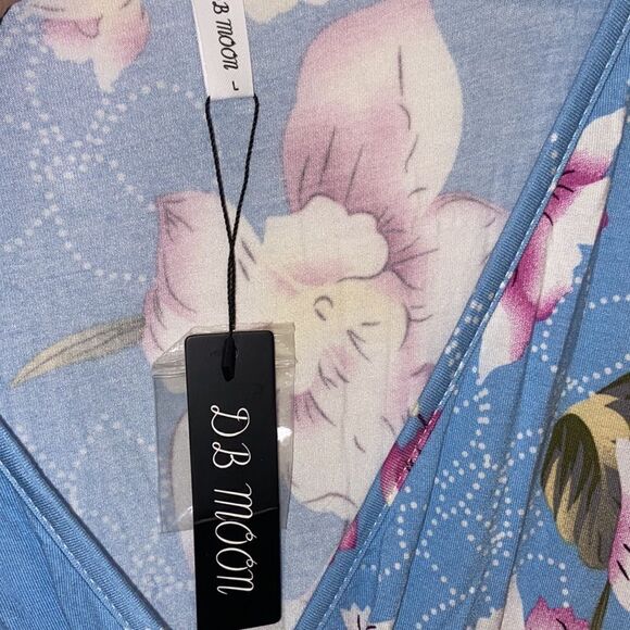 DB MOON Women Casual Short Sleeve Dresses Empire Waist Dress Pockets NWT Large - Picture 12 of 14